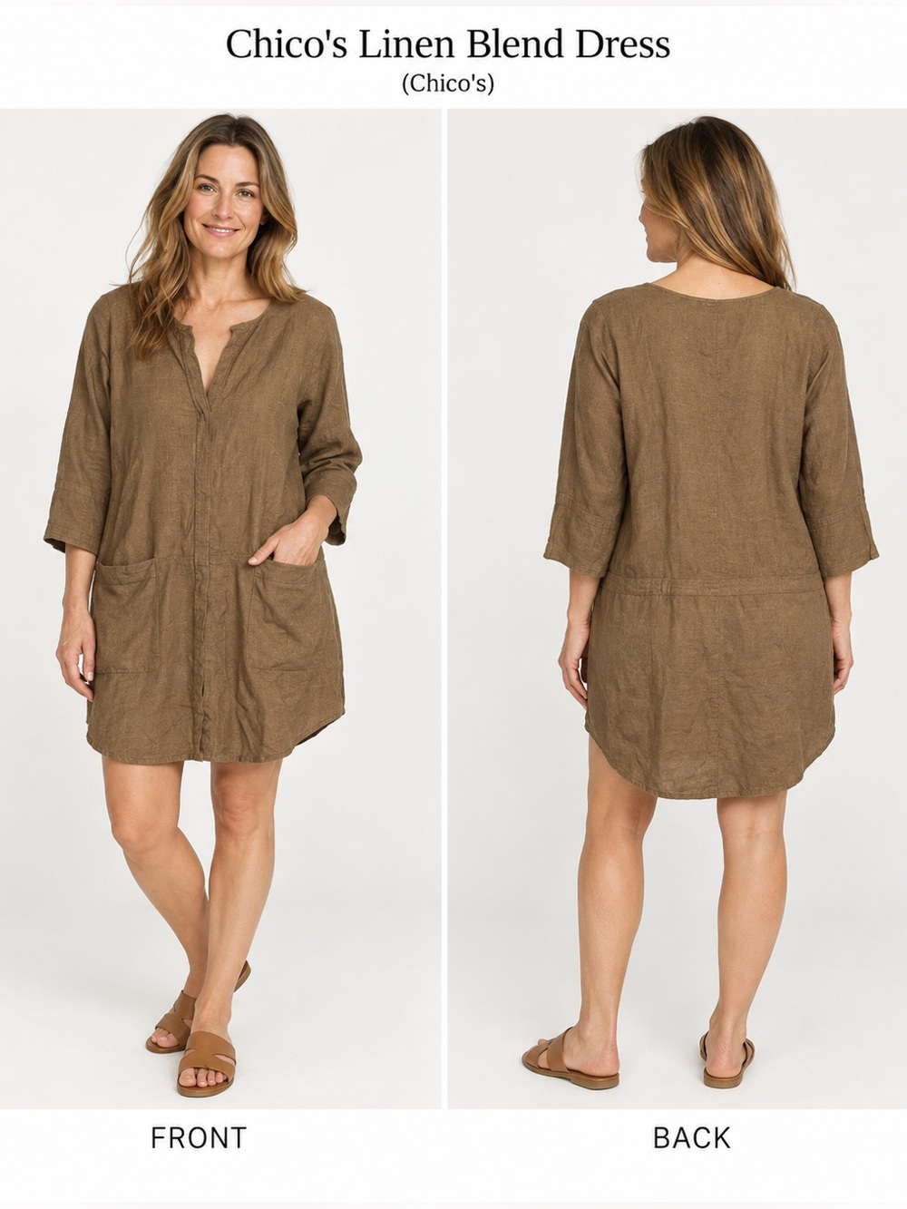 Chico's Linen Blend Dress